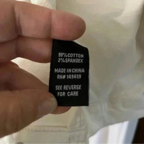 Prosperity Women’s XL White Jean Jacket | Stretch Lightweight Mid-Length - Picture 10 of 13